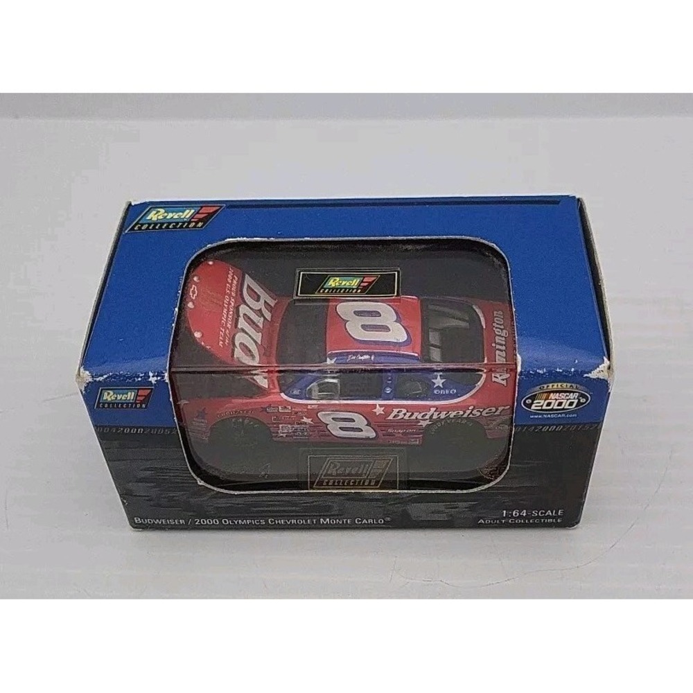 #8 DALE JR 2000 REVELL BUDWEISER CAR IN DISPLAY CASE 1/64TH SCALE